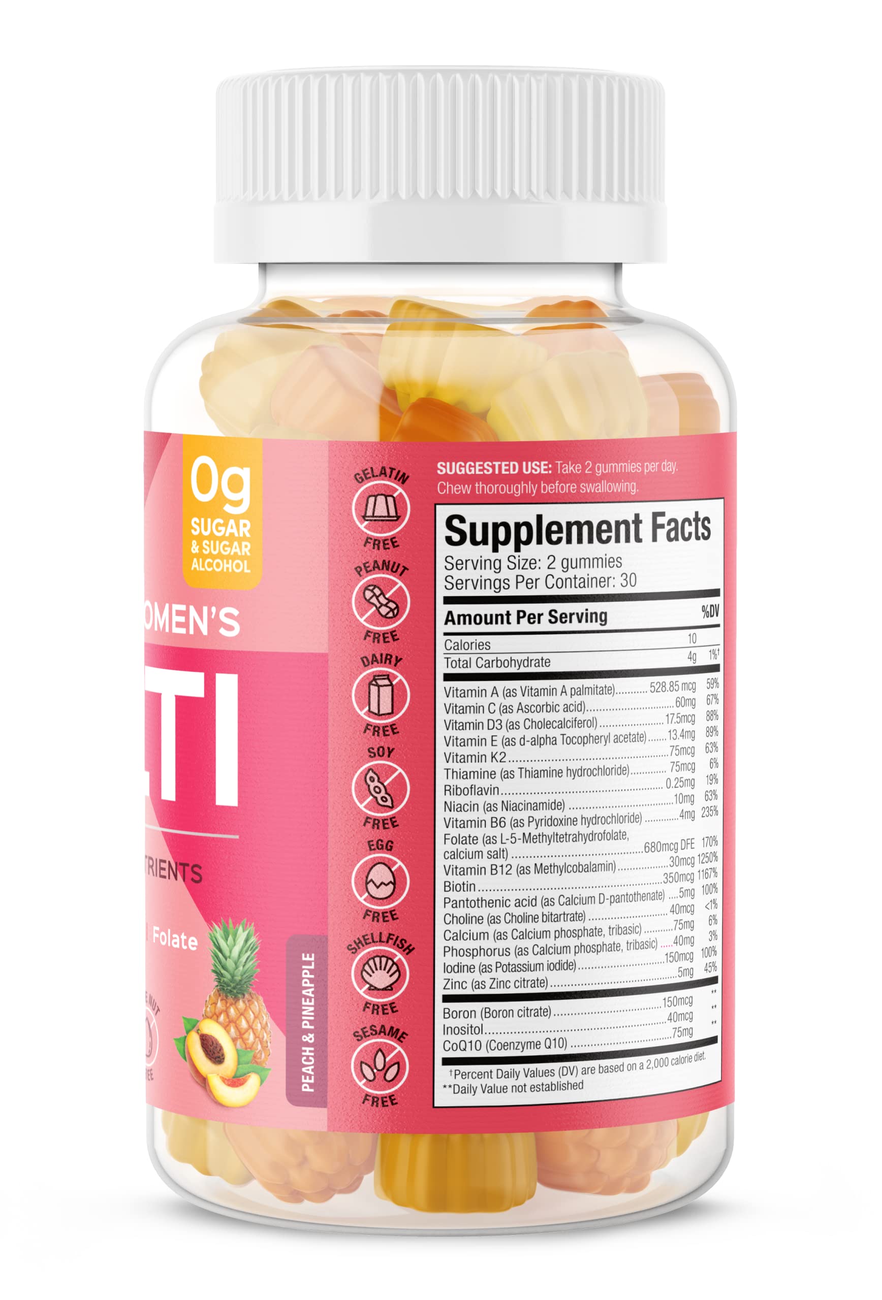 SUKU Women's Multivitamin Gummies packaging side view