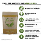 Sulfur Health MSM Organic Sulfur 227g back view