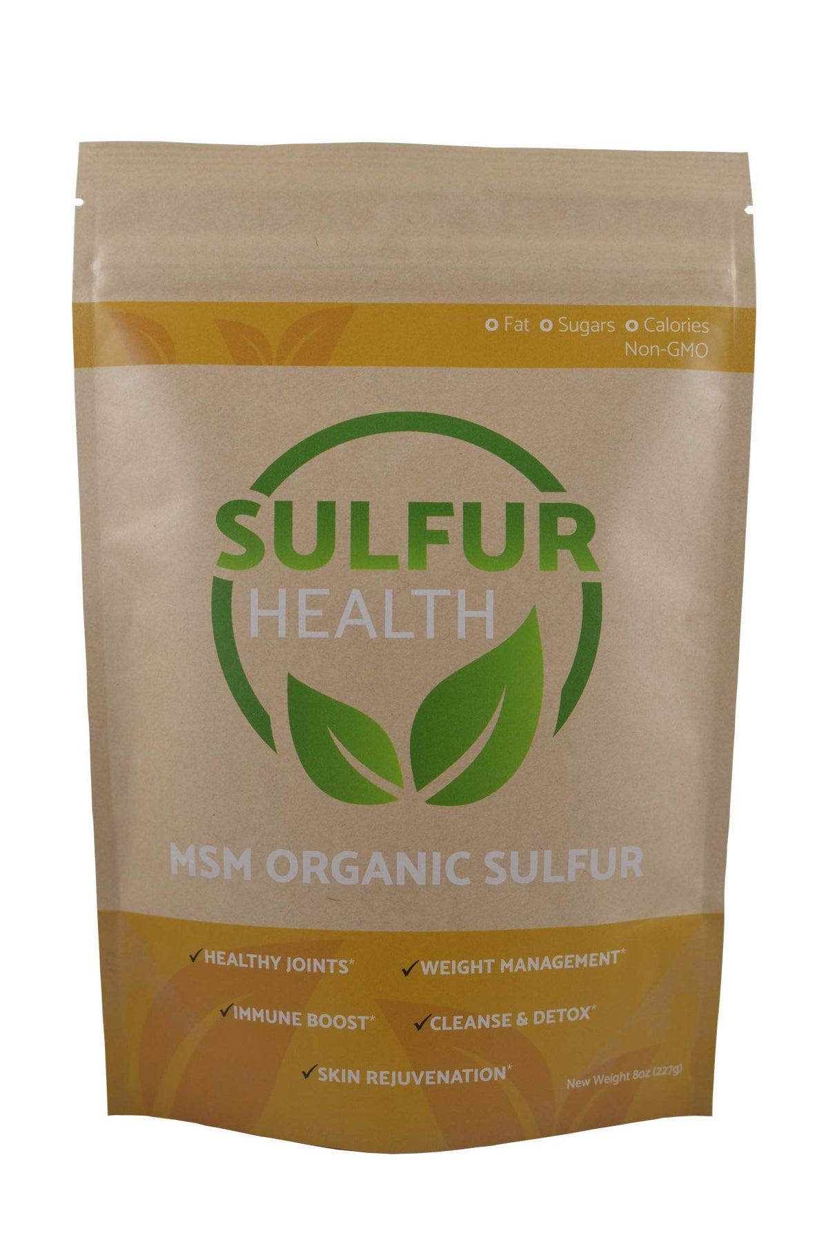 Sulfur Health MSM Organic Sulfur 227g front view