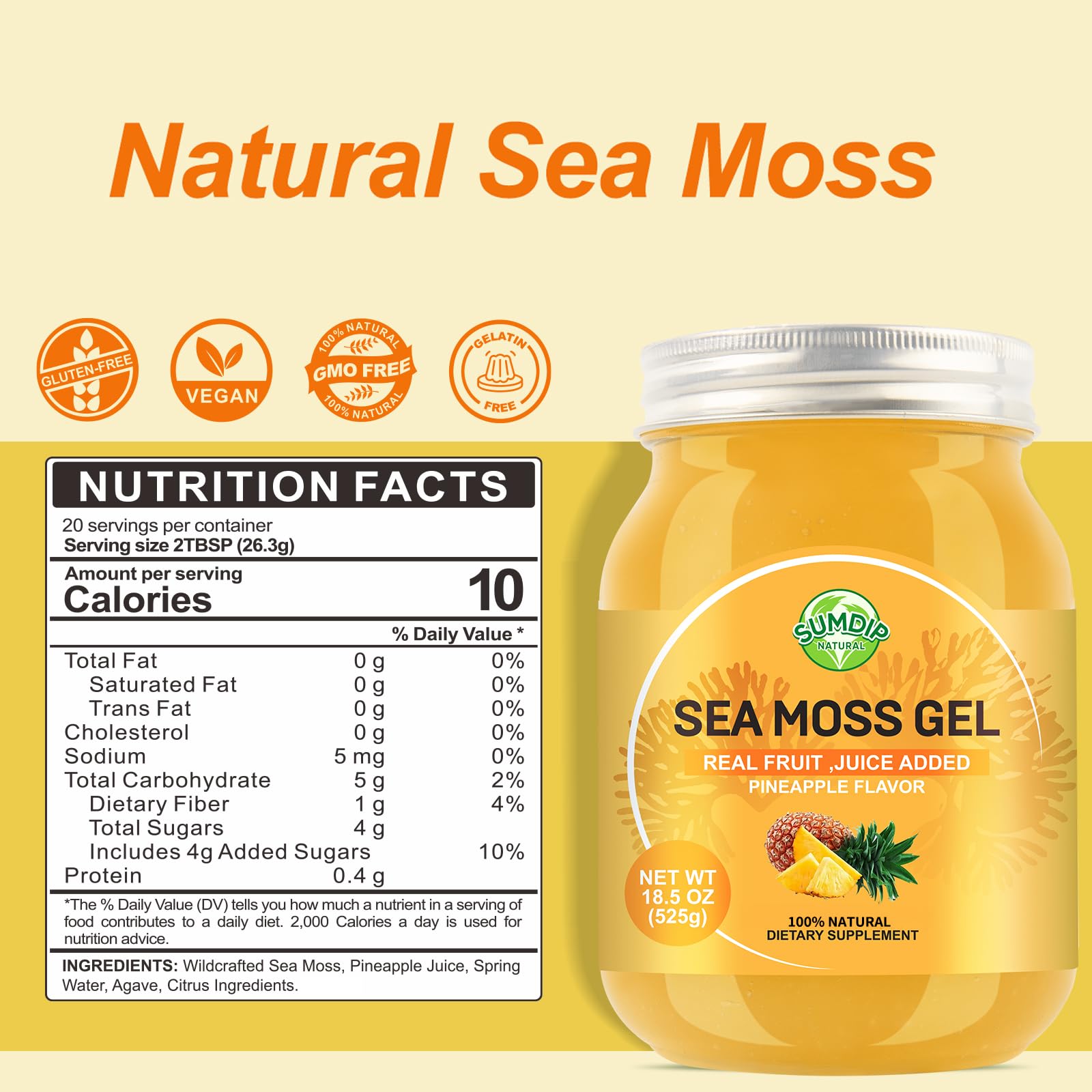 SumDIP Irish Sea Moss Gel 771g packaging