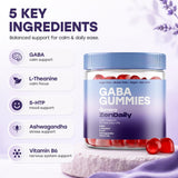 Sumera GABA Gummies jar with lid on, strawberry flavour
