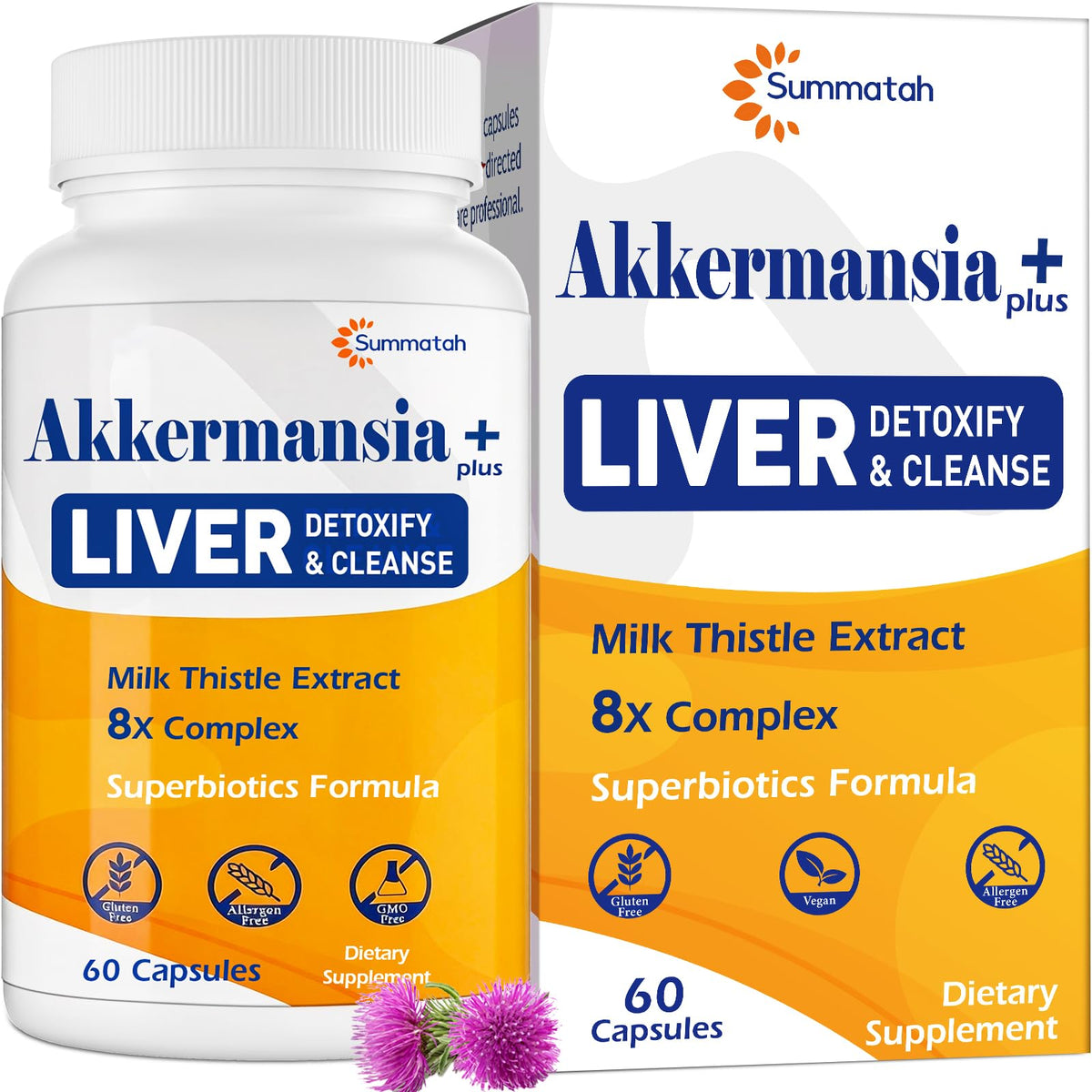 Summatah Akkermansia Liver 60 capsules front view
