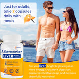 Summatah Akkermansia Liver capsules on a clean background