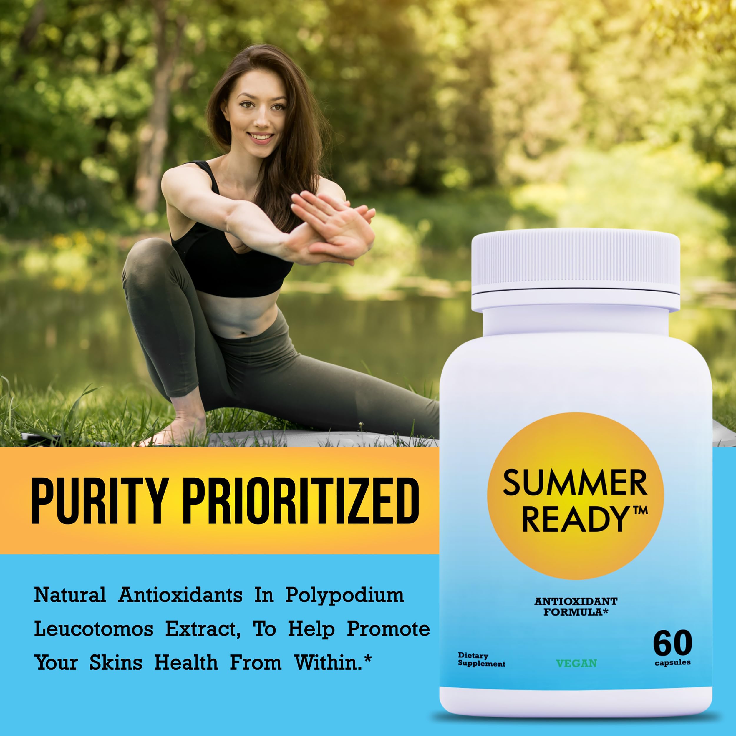 Summer Ready Vitamin B3 supplement in a lifestyle setting