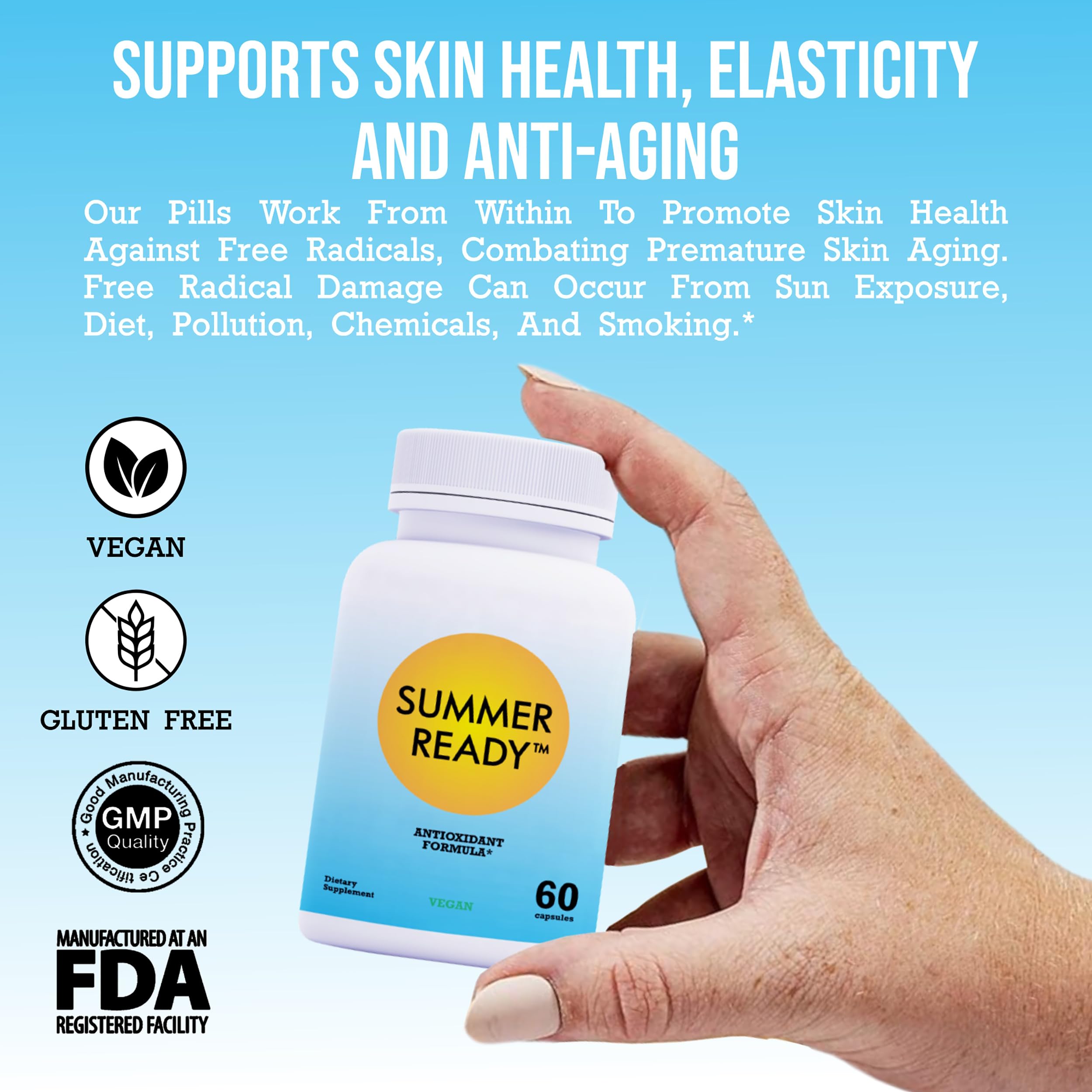 Summer Ready Vitamin B3 supplement label details