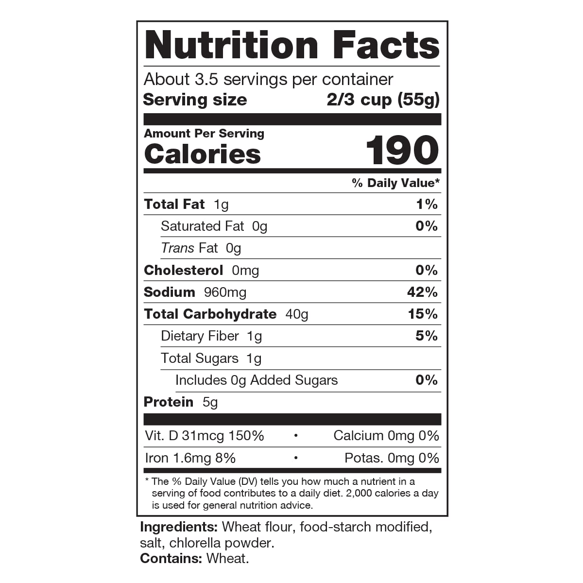 Sun Chlorella Chlorella Noodles packaging