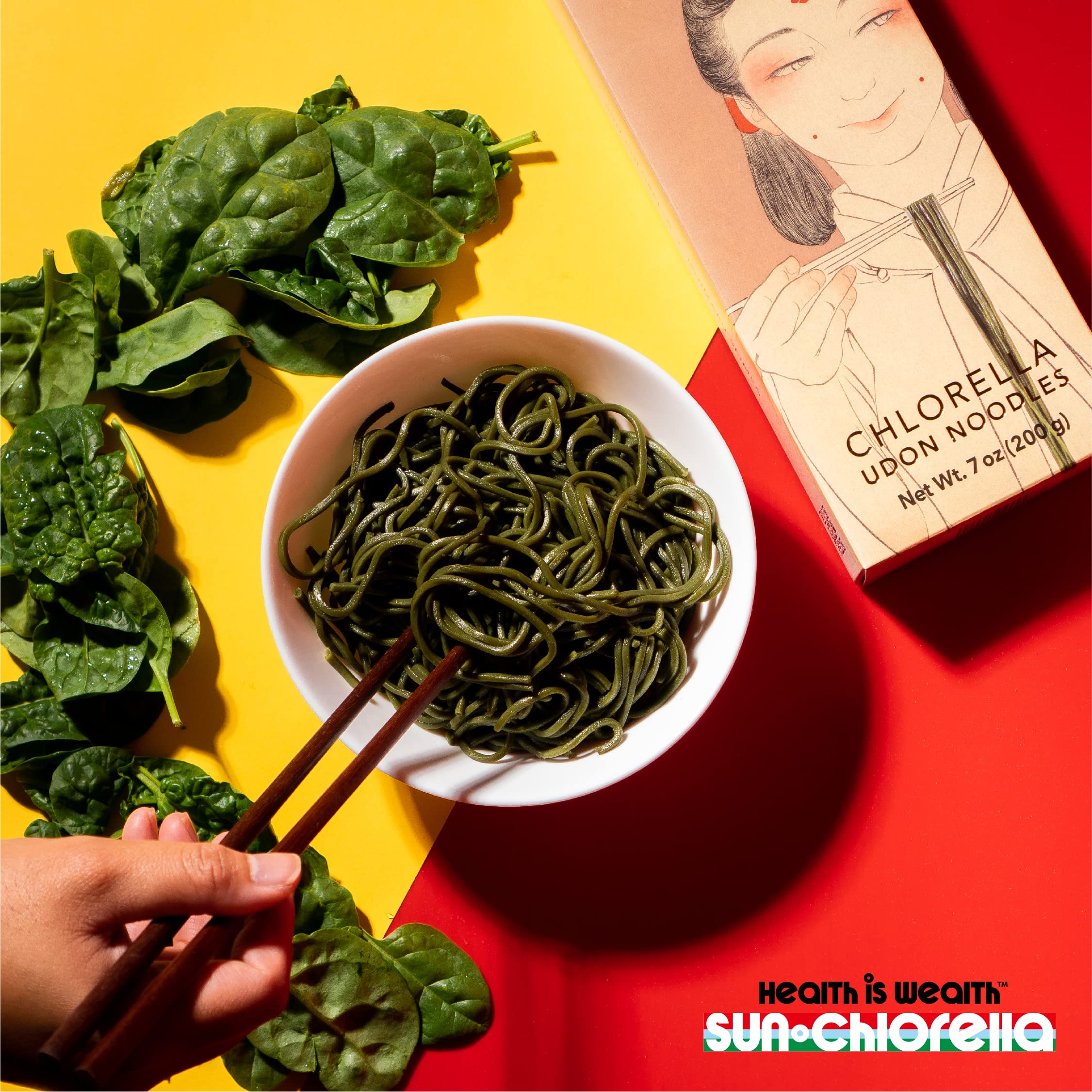 Sun Chlorella Chlorella Noodles preparation process