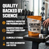 Sun Nutraceuticals Creatine Monohydrate Powder 1kg on a gym bench