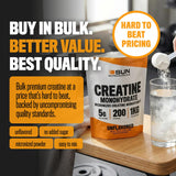 Sun Nutraceuticals Creatine Monohydrate Powder 1kg packaging details