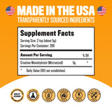 Sun Nutraceuticals Creatine Monohydrate Powder 1kg side view