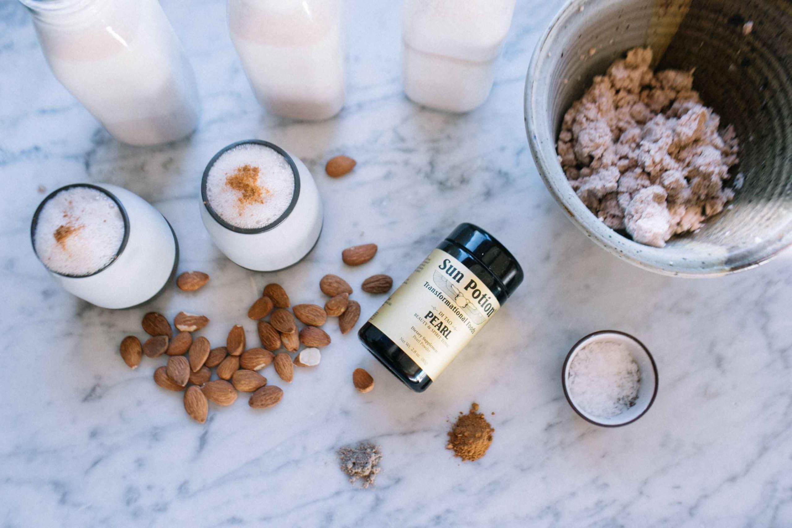 Sun Potion Pearl Powder 80g back view with ingredient list