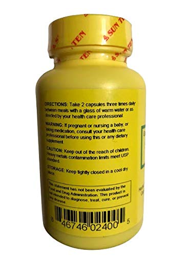 Sun Ten Ginseng & Atractylodes Formula ingredients list on packaging