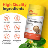 Sundance Ashwagandha Capsules back view with ingredient list