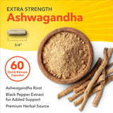 Sundance Ashwagandha Capsules side view of the bottle