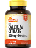 Sundance Calcium Citrate + D3 Coated Caplets front view