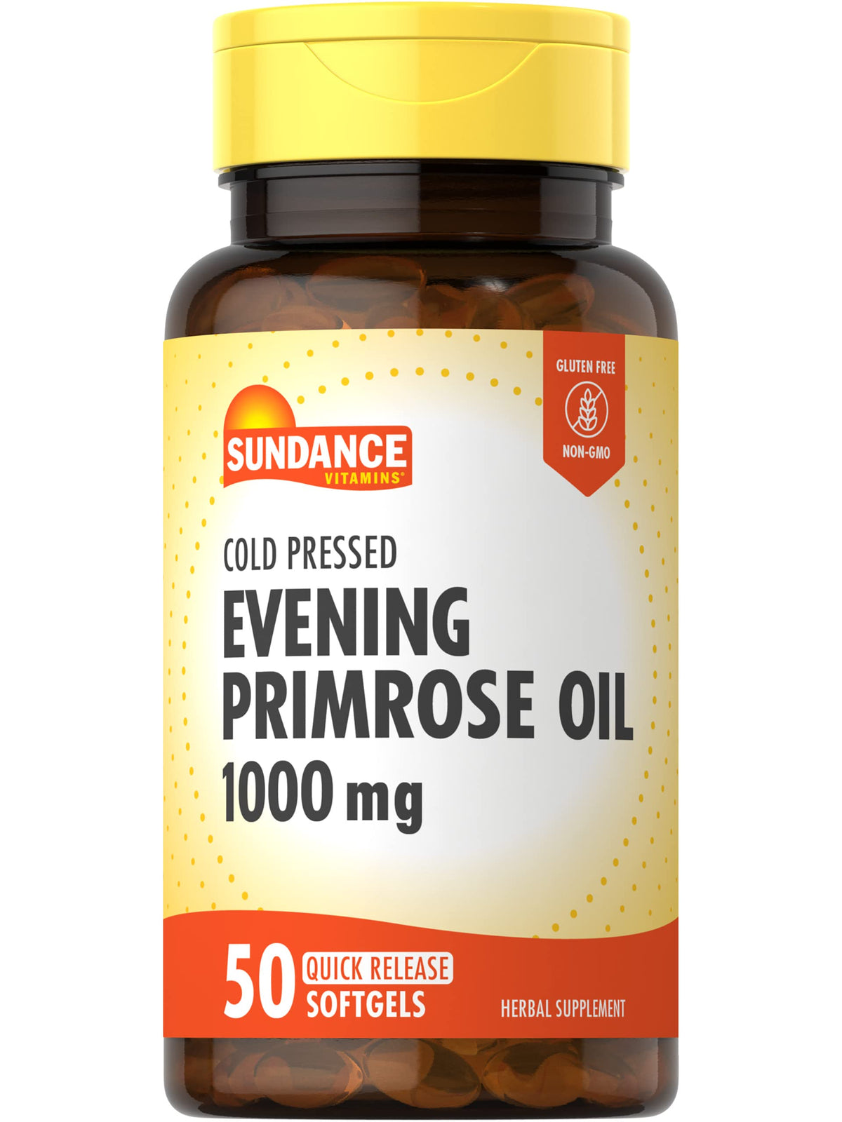 Sundance Evening Primrose Oil 1000mg softgels front view