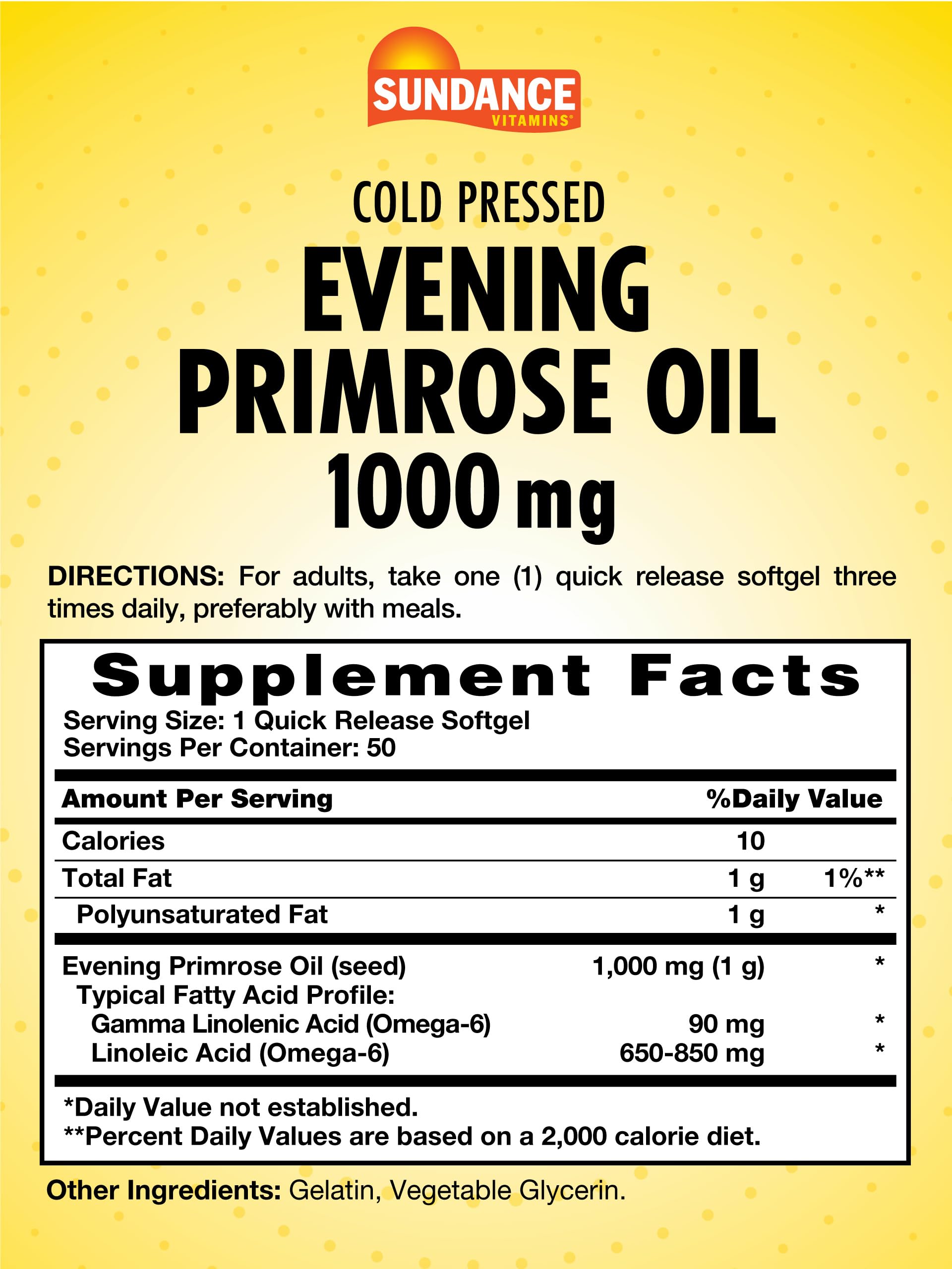 Sundance Evening Primrose Oil softgels packaging