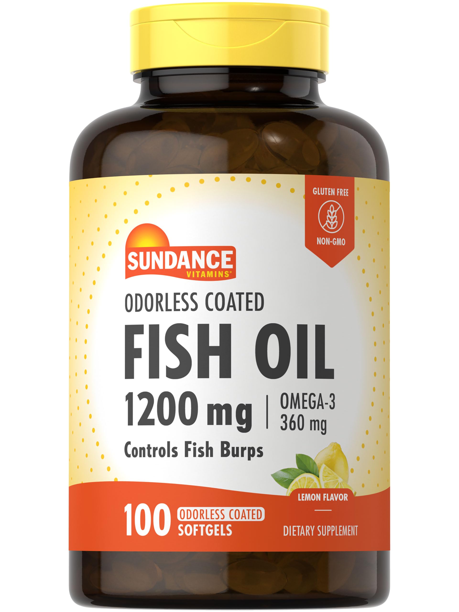 Sundance Fish Oil Softgels front view with packaging