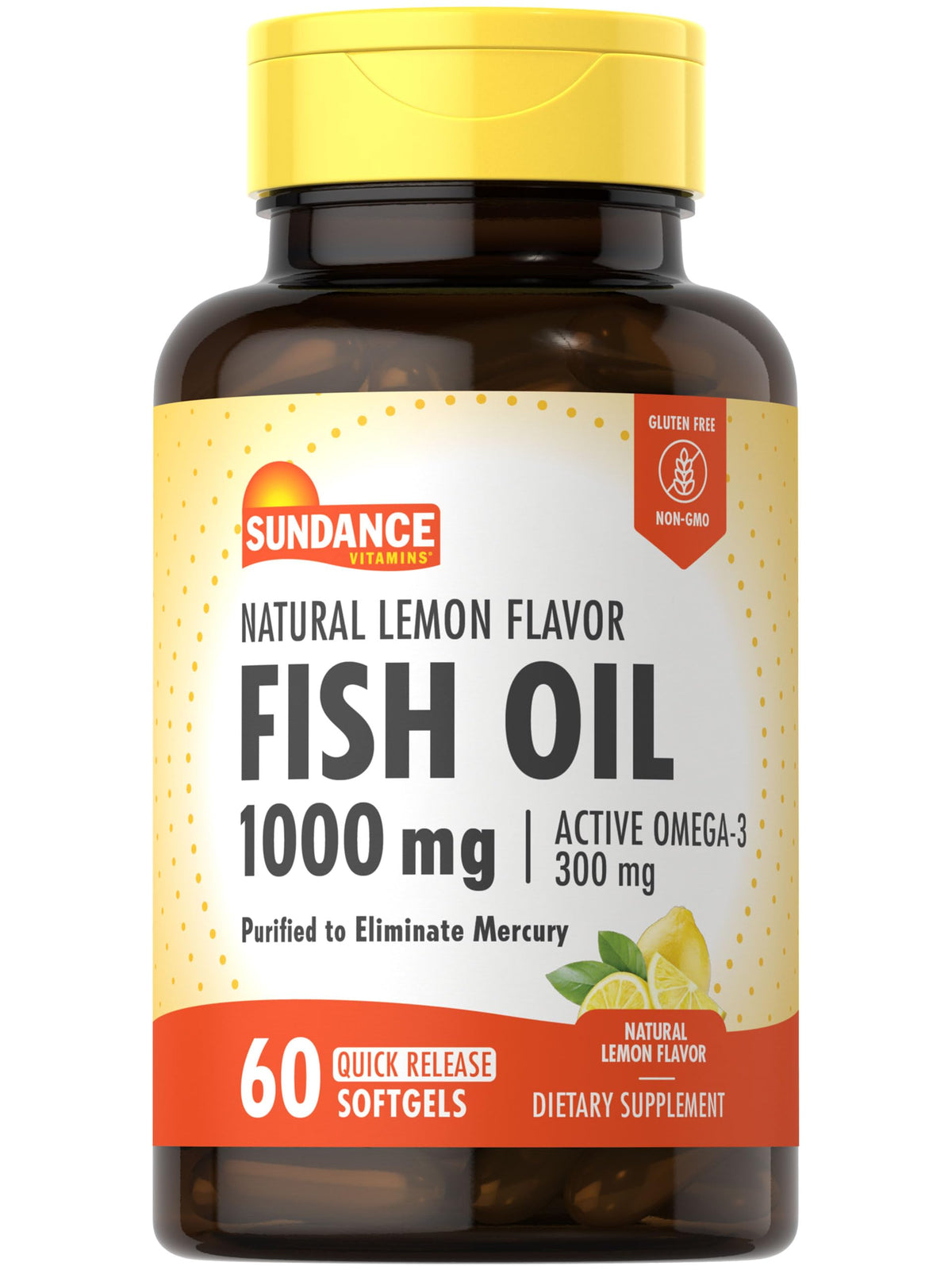 Sundance Fish Oil Softgels front view with packaging