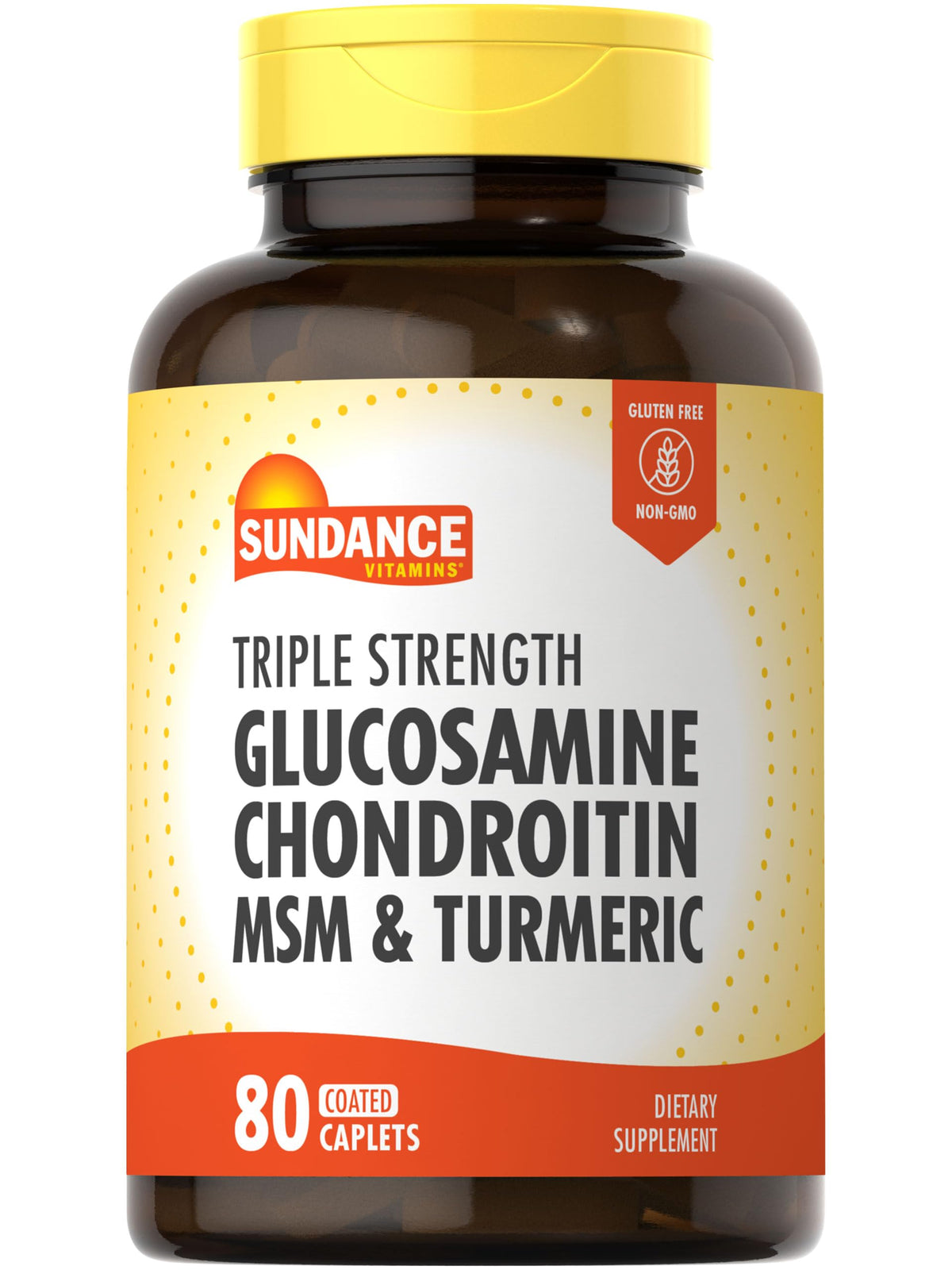 Sundance Glucosamine Chondroitin caplets front view in packaging