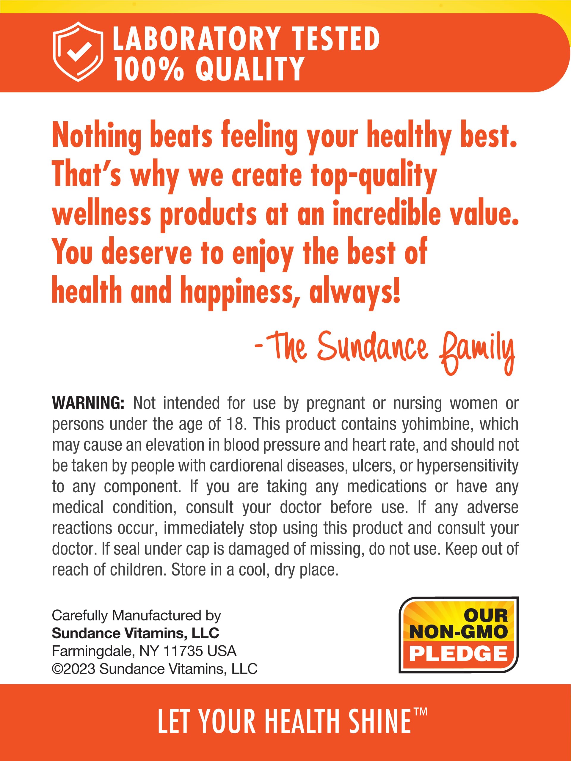 Sundance Horny Goat Weed Supplement packaging display