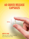 Sundance L-Arginine 1000mg Quick Release Capsules on a wooden table