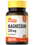 Sundance Magnesium Supplement 250mg coated caplets front view