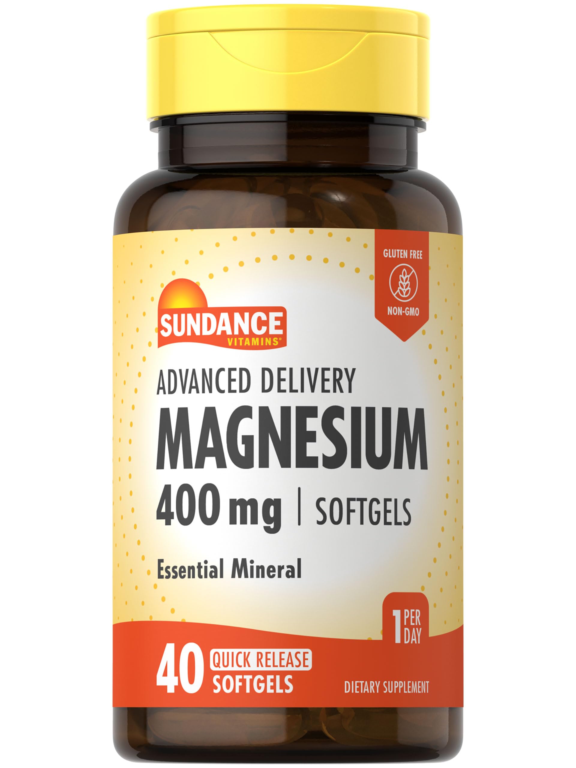 Sundance Magnesium Supplement 400 mg softgels front view