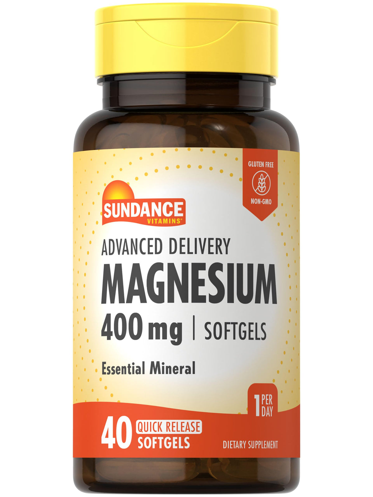 Sundance Magnesium Supplement 400 mg softgels front view