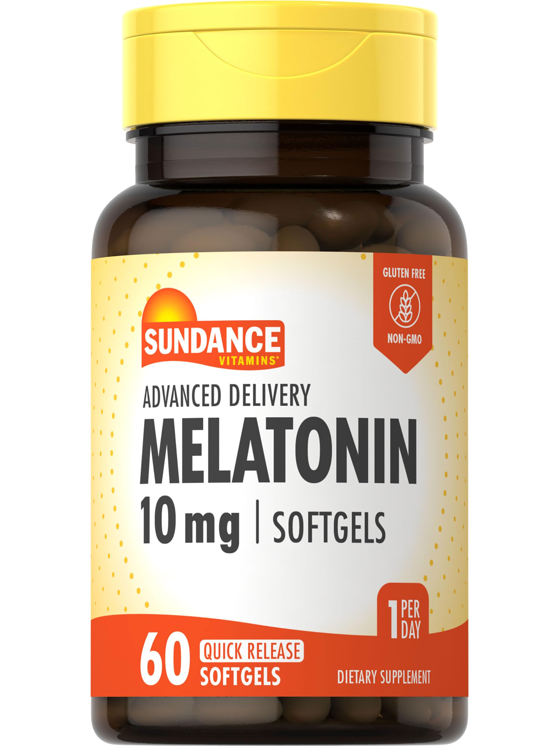 Sundance Melatonin 10mg Softgels front view with packaging