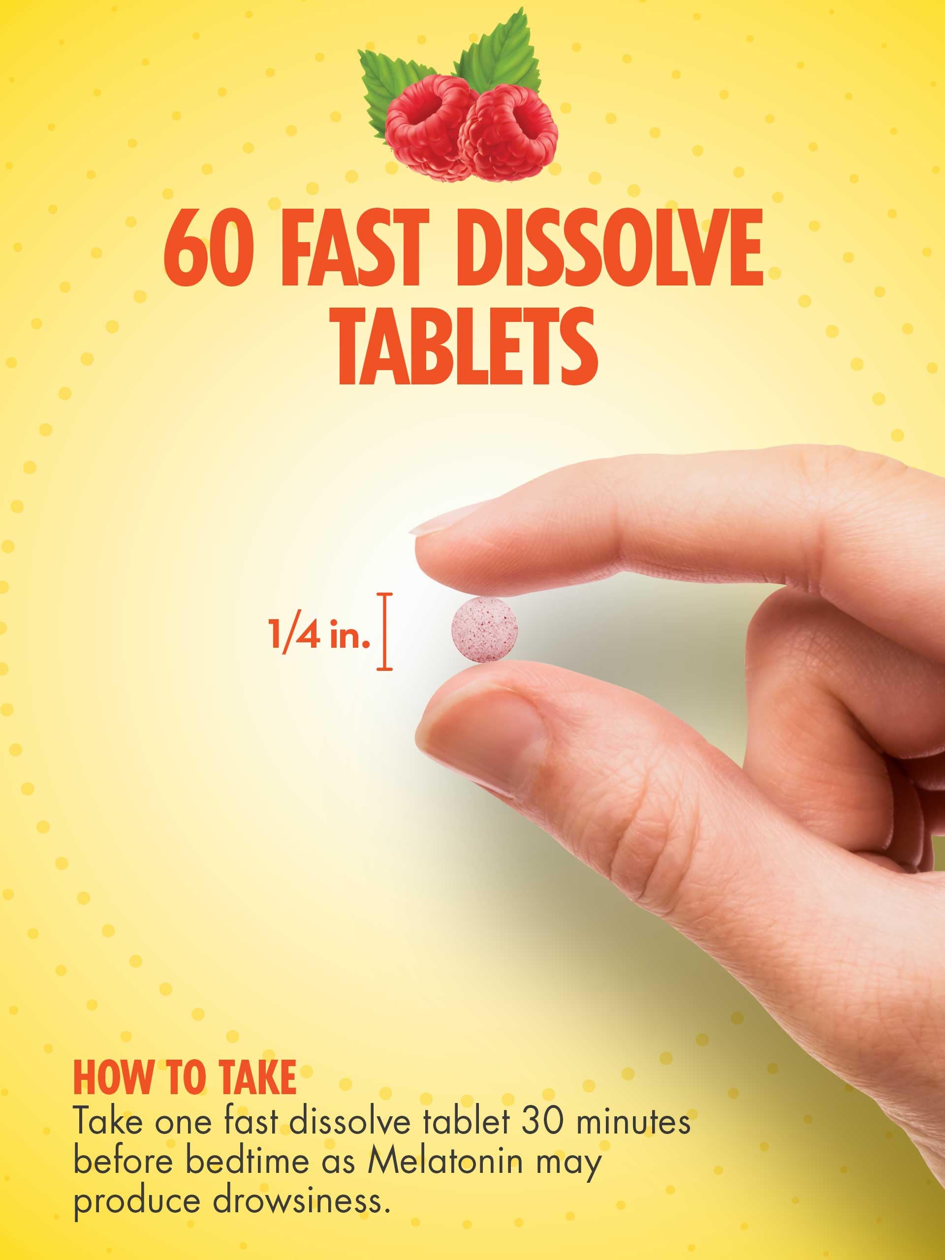 Sundance Melatonin 12mg Fast Dissolve Tablets with ingredients list