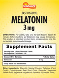 Sundance Melatonin 3 mg Fast Dissolve Tablets side view showing tablet details