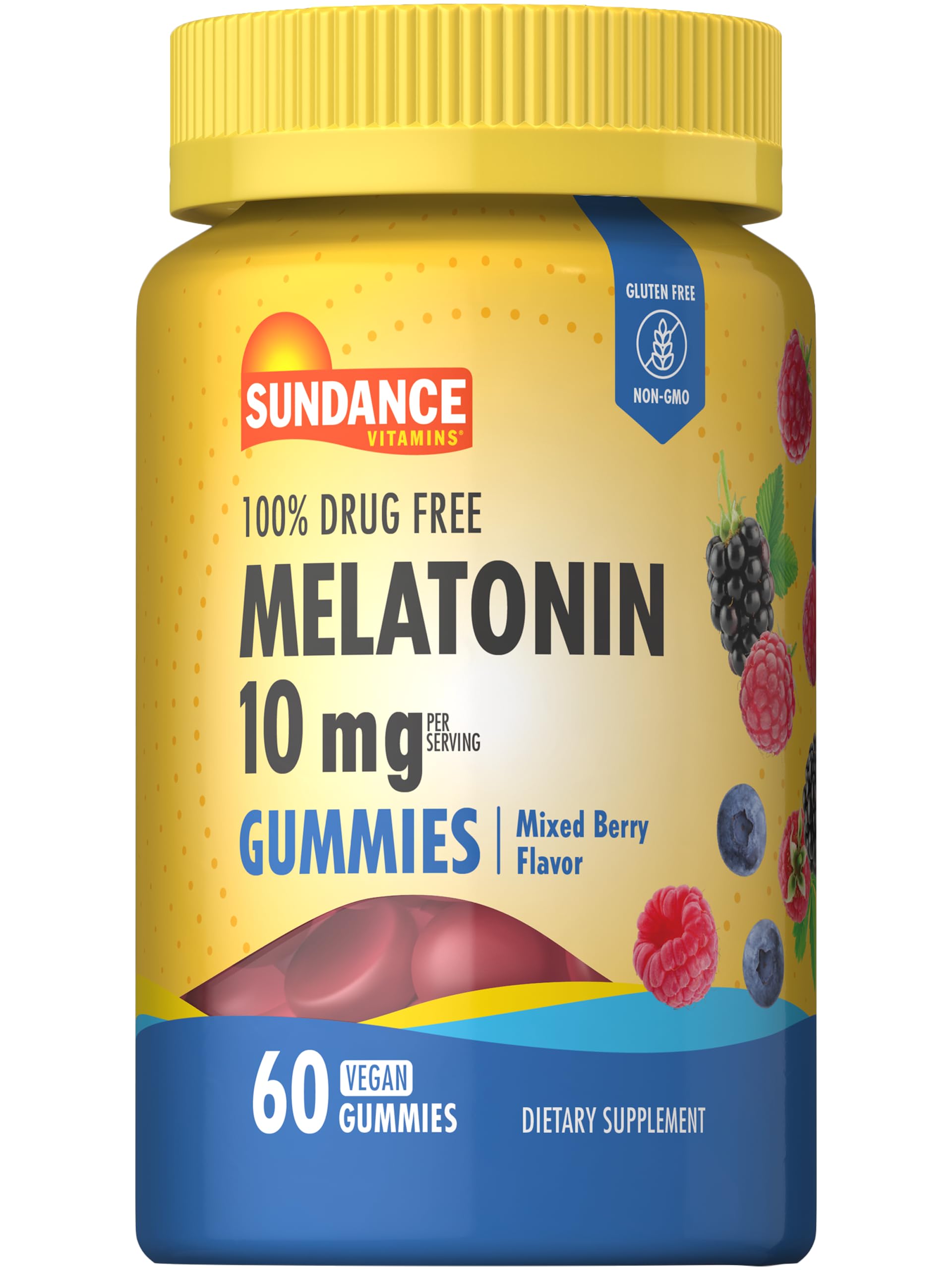 Sundance Melatonin Gummies 10mg Mixed Berry front view