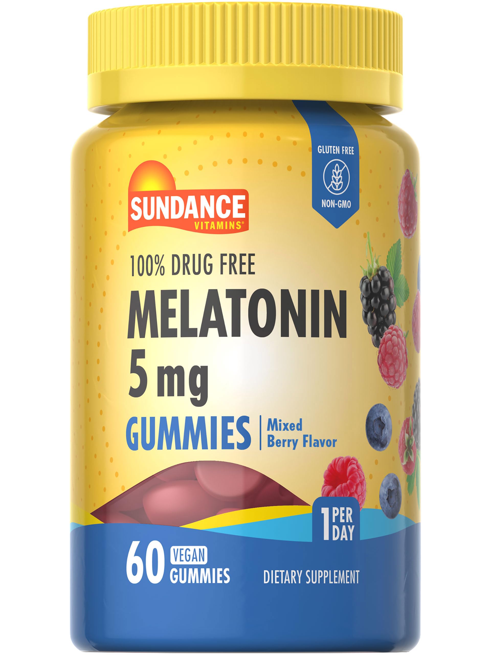 Sundance Melatonin Gummies 5mg Mixed Berry front view