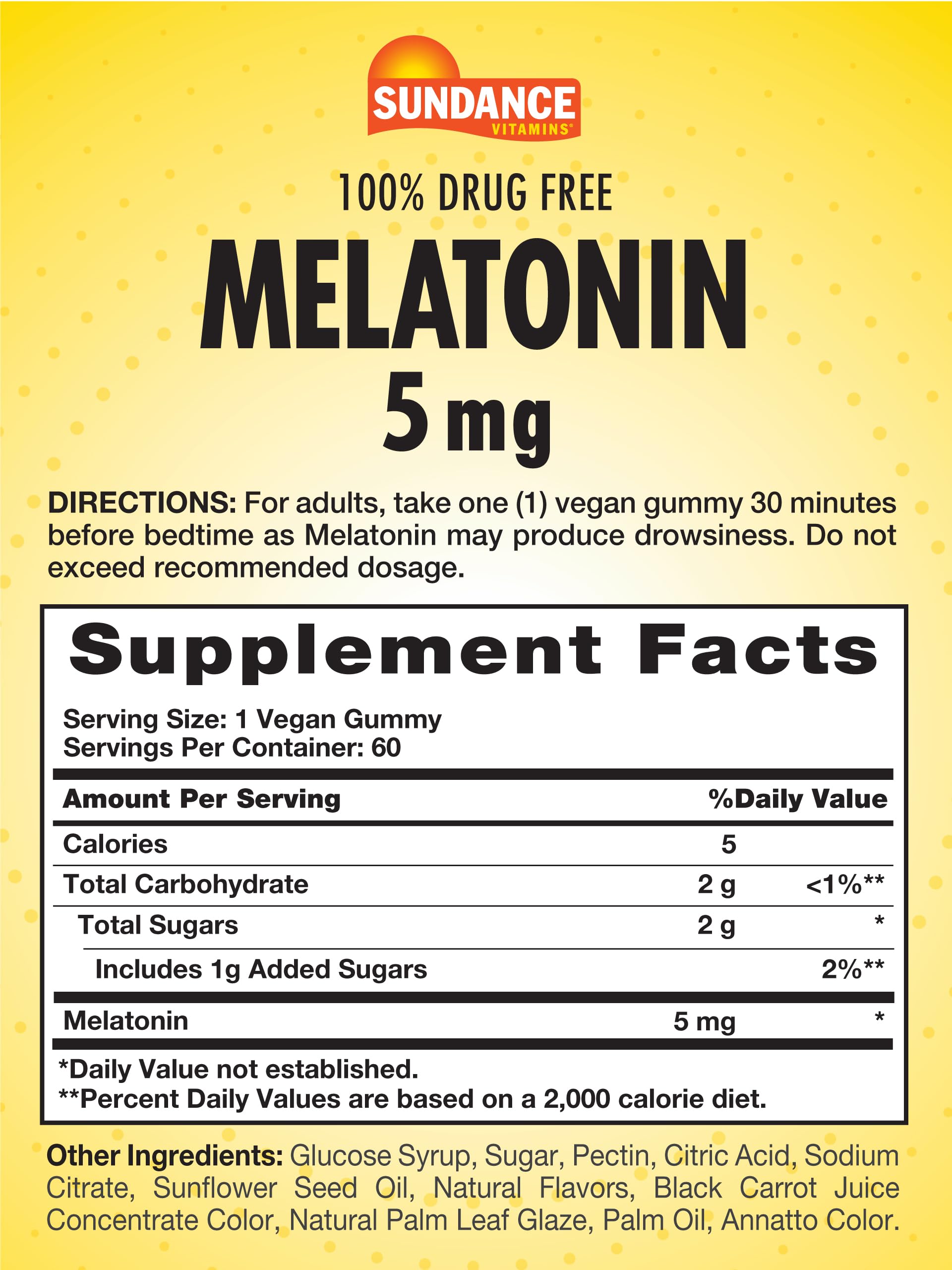 Sundance Melatonin Gummies 5mg Mixed Berry packaging