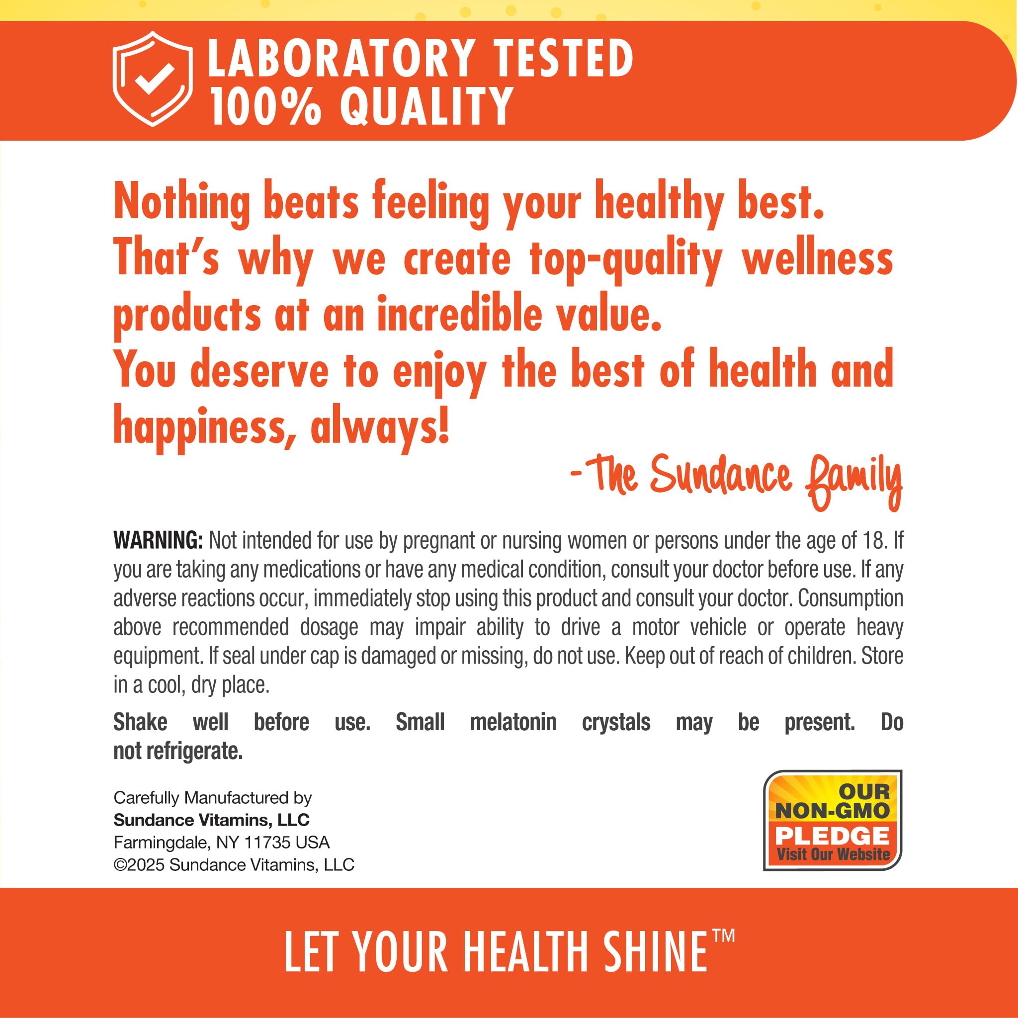 Sundance Melatonin Liquid 10mg Berry Flavour packaging