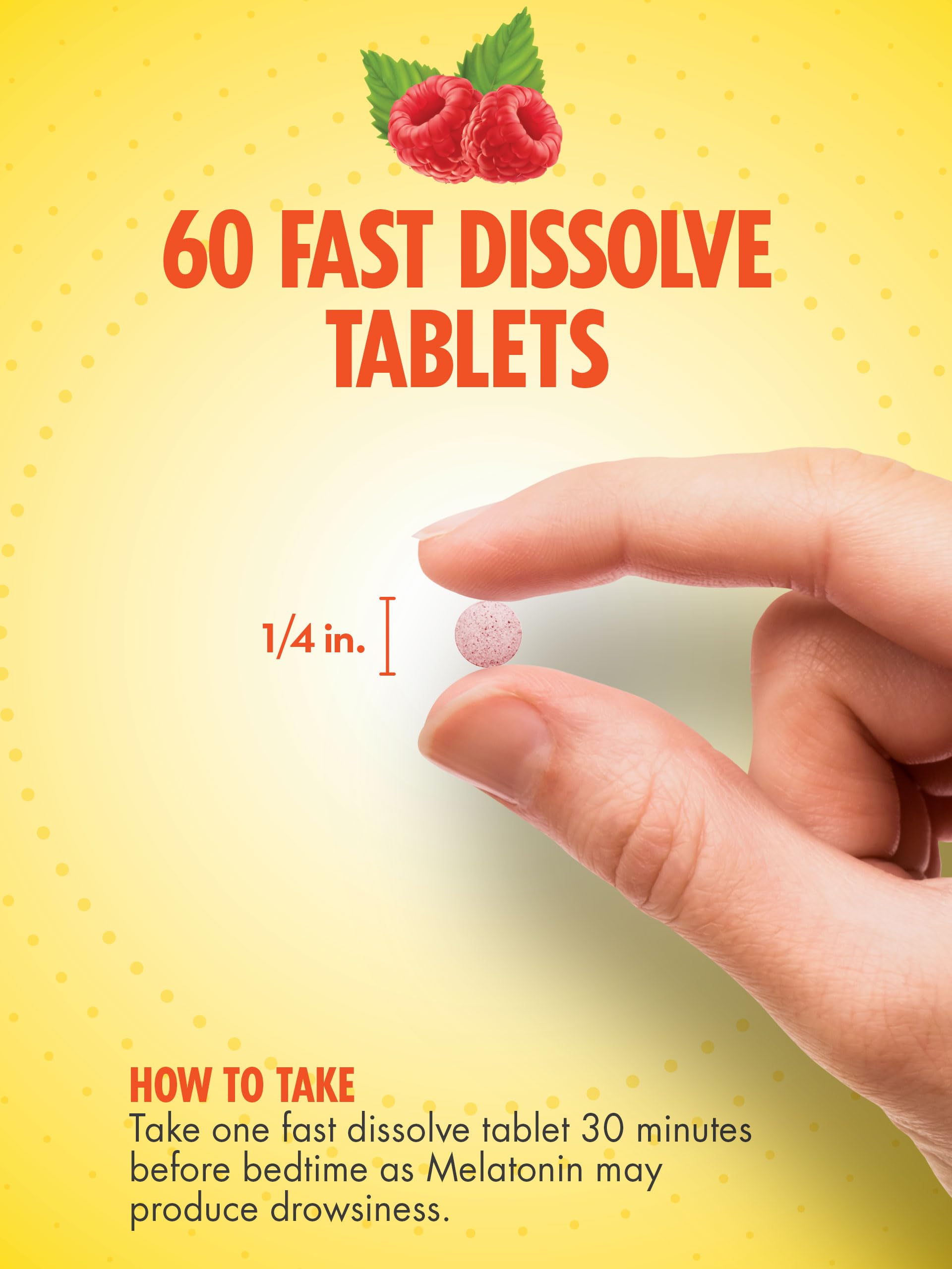 Sundance Melatonin packaging side view showing tablet count
