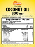 Sundance Organic Extra Virgin Coconut Oil Softgels side view showing softgel