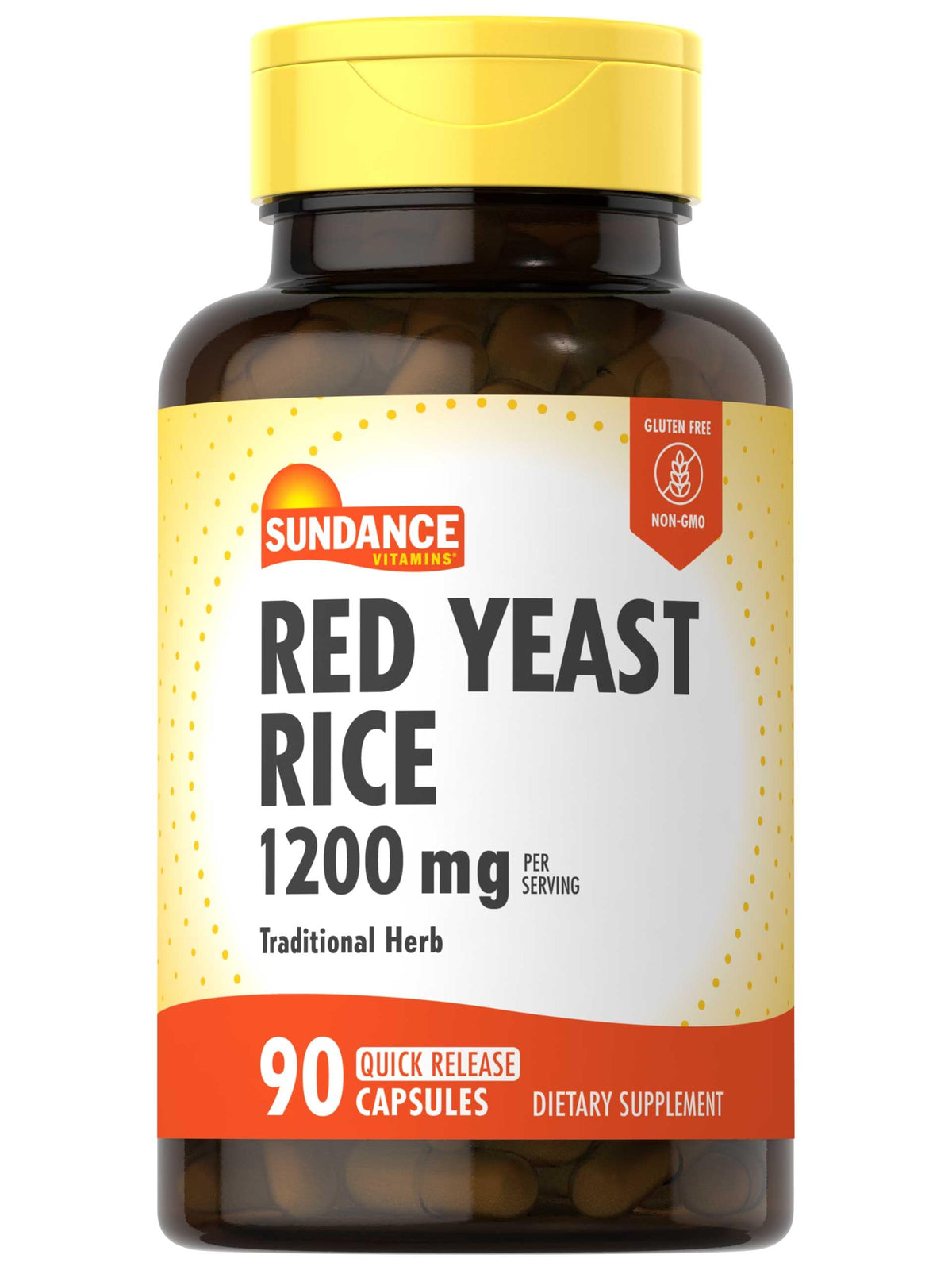 Sundance Red Yeast Rice 1200 mg capsule bottle front view