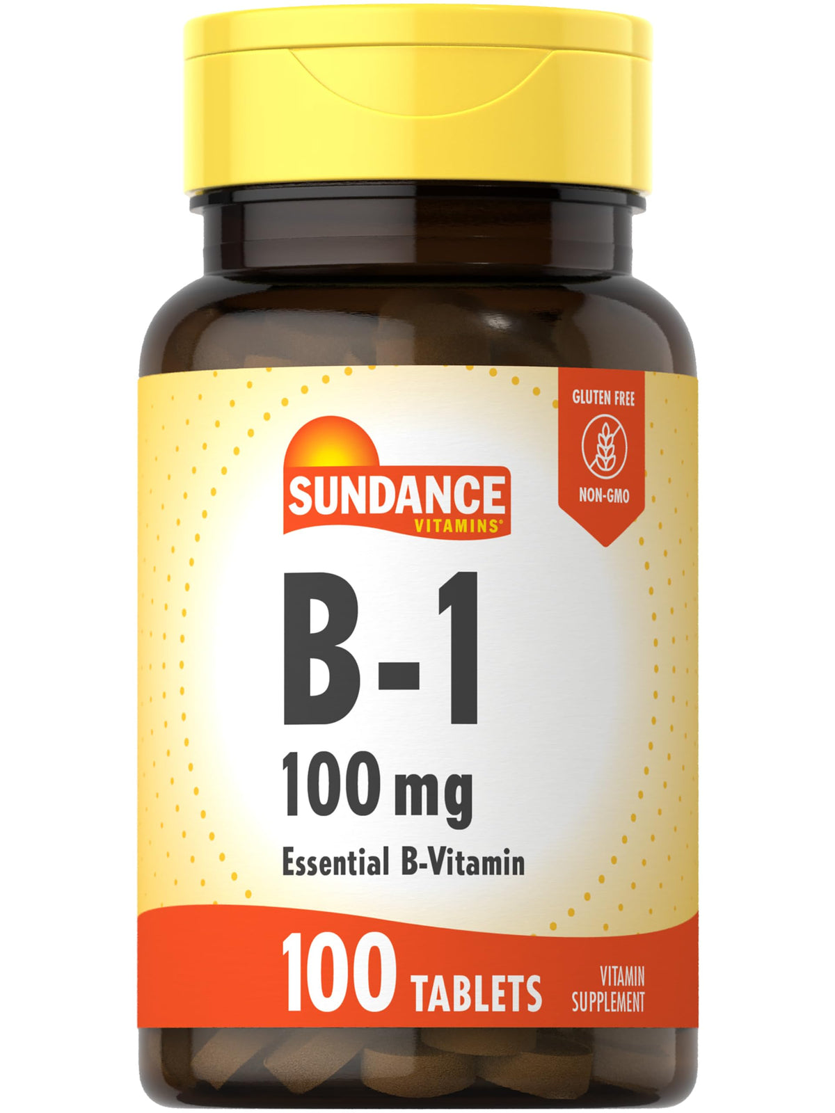 Sundance Vitamin B-1 Tablets 100 mg front view
