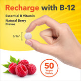 Sundance Vitamin B12 Fast Dissolve Tablets alongside a glass of water