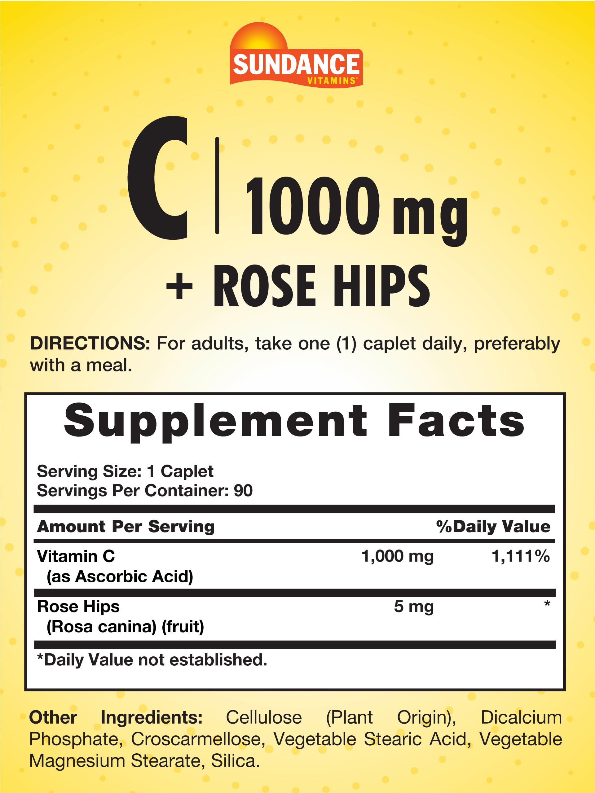 Sundance Vitamin C 1000mg caplets side view