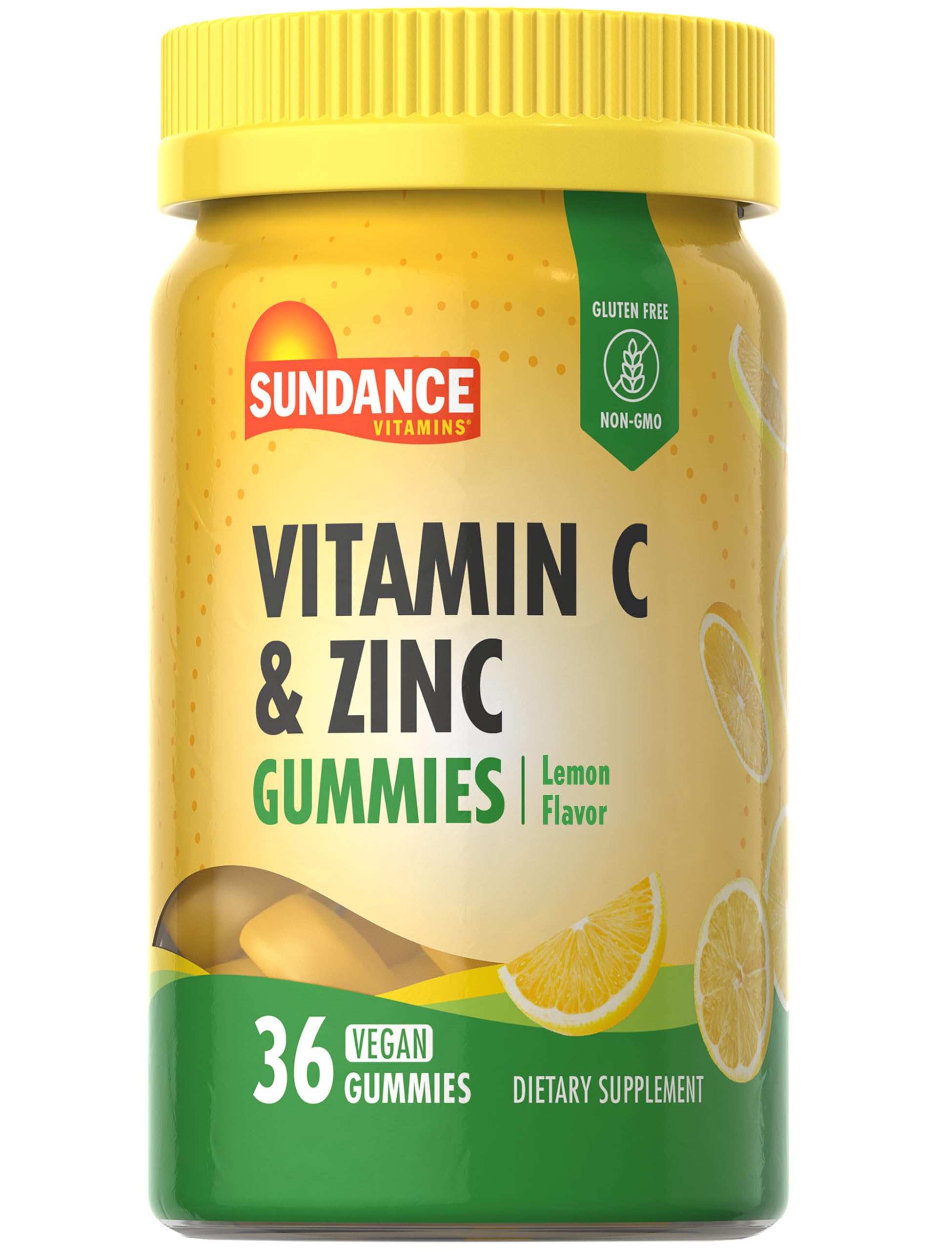 Sundance Vitamin C & Zinc Gummies front view with packaging