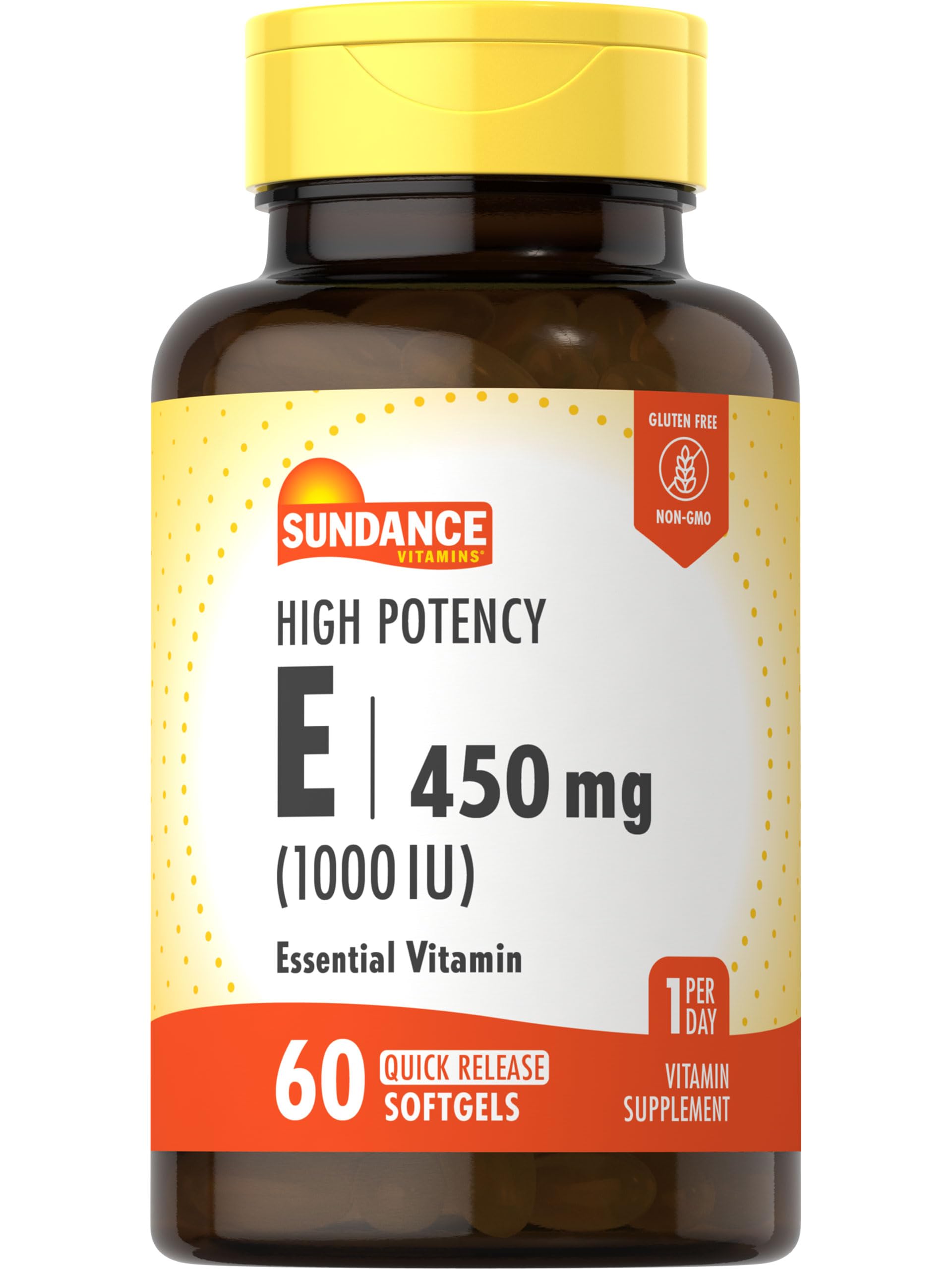 Sundance Vitamin E Softgels 450mg 1000 IU front view