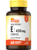 Sundance Vitamin E Softgels 450mg 1000 IU front view
