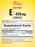 Sundance Vitamin E Softgels 450mg 1000 IU packaging