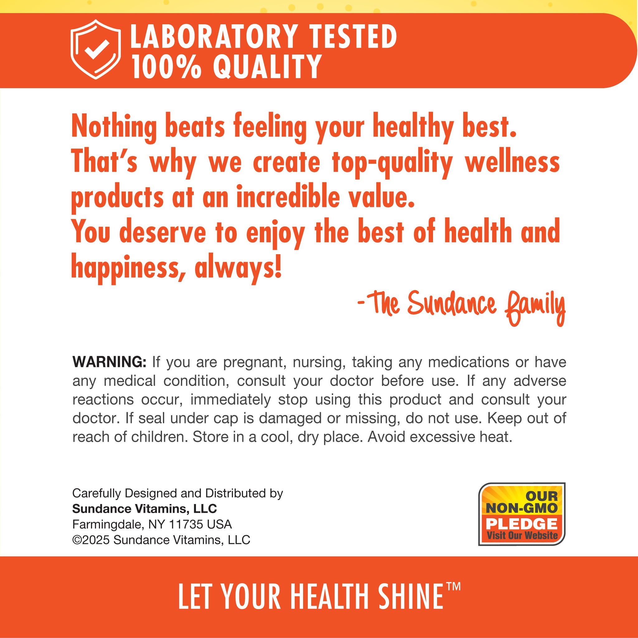 Sundance Zinc Gummies back view of packaging