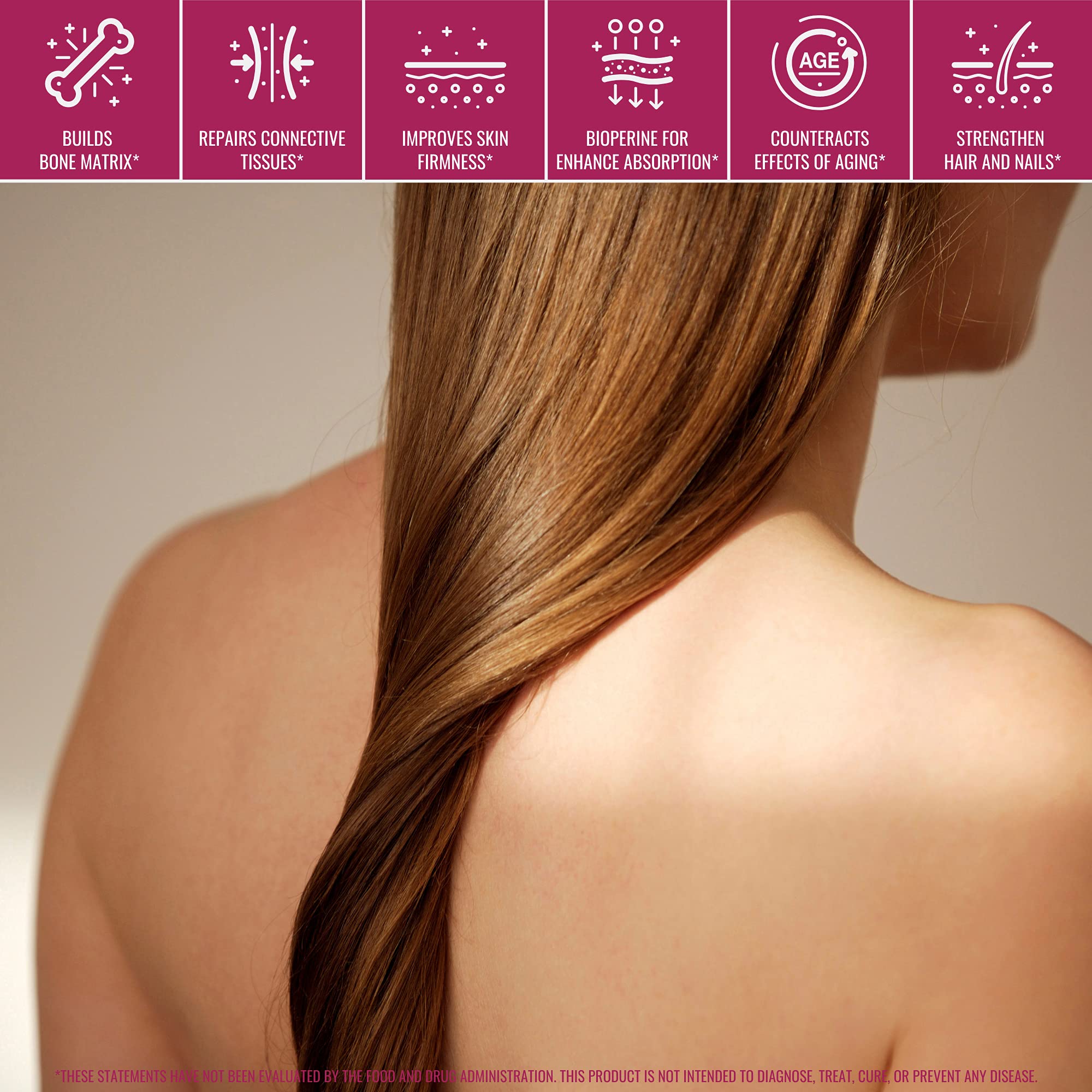 Sundhed Natural Collagen Supplement ingredients list on back
