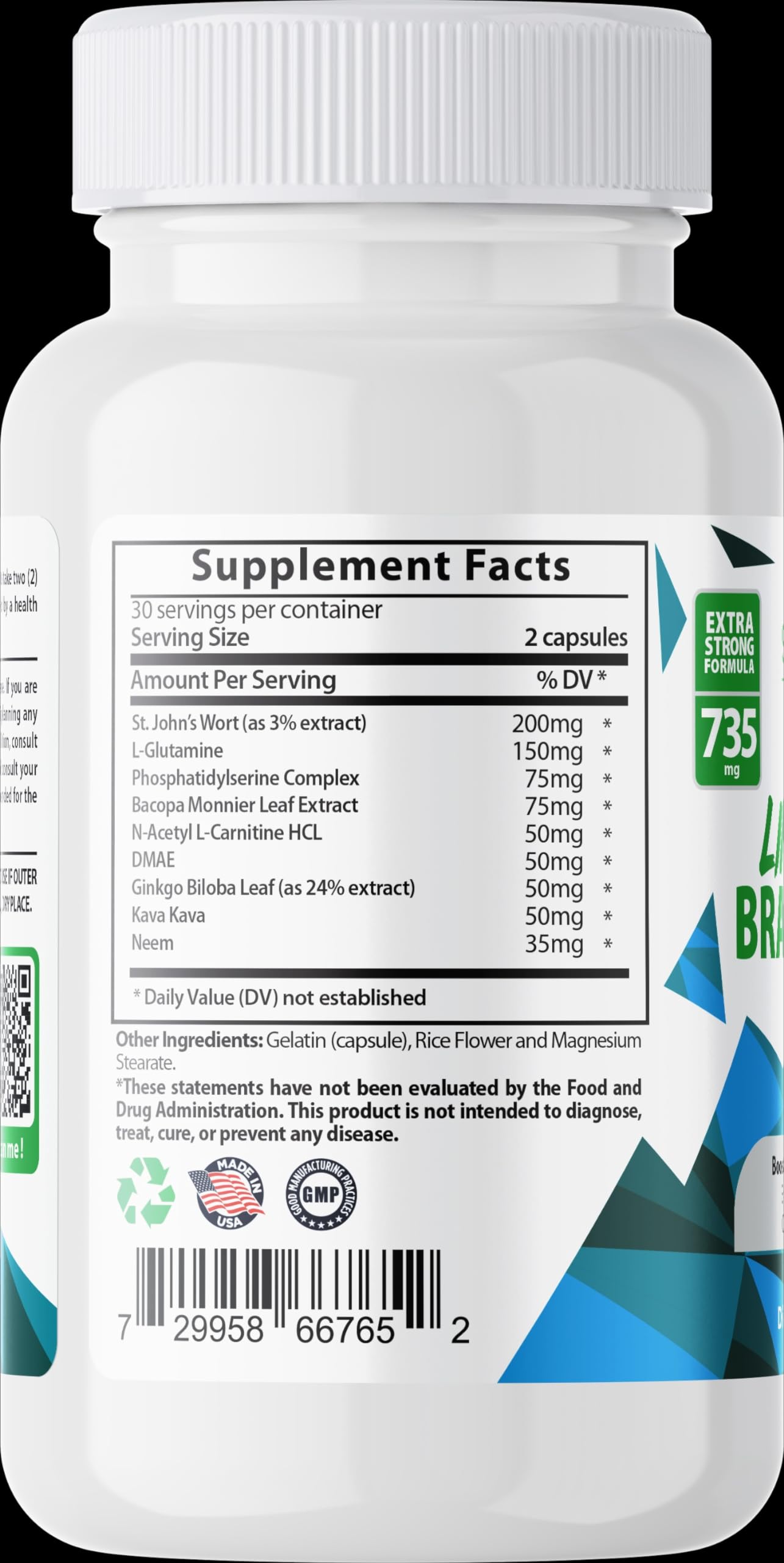 Sundhed Natural Limitless Brain support supplement ingredients list