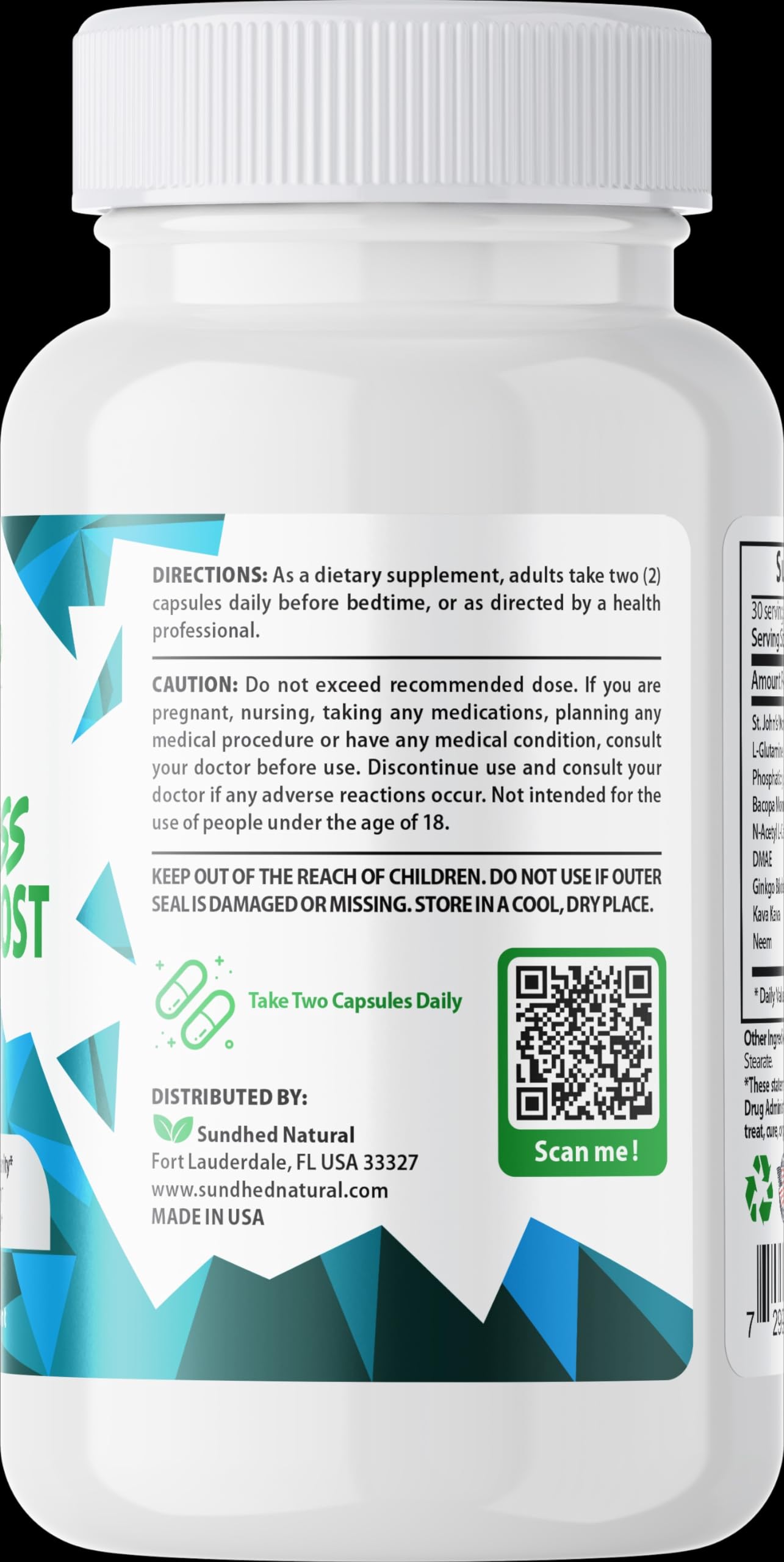 Sundhed Natural Limitless Brain support supplement packaging
